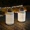 Glitzhome® 8.5" Flower Cutout Solar Powered Hanging Lantern